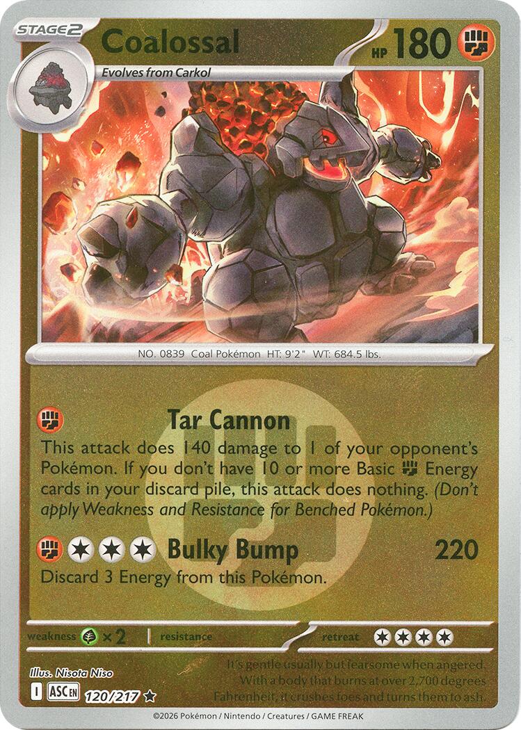 Coalossal (120/217) (Energy Symbol Pattern) [Mega Evolution: Ascended Heroes] | Shuffle n Cut Hobbies & Games
