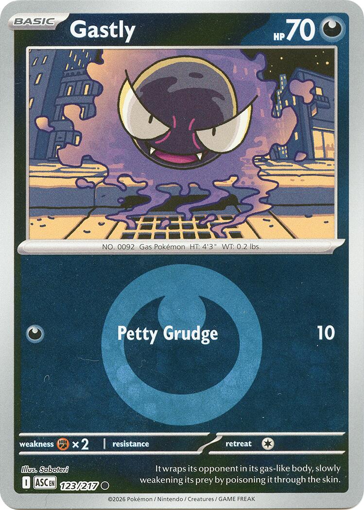 Gastly (123/217) (Energy Symbol Pattern) [Mega Evolution: Ascended Heroes] | Shuffle n Cut Hobbies & Games