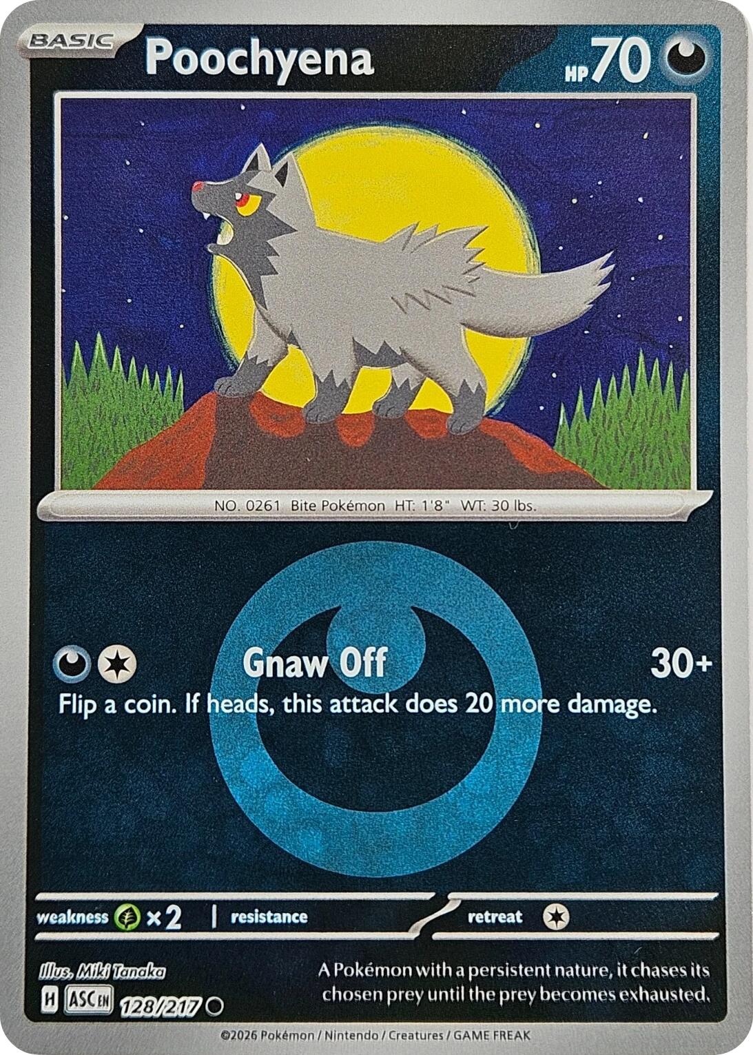 Poochyena (128/217) (Energy Symbol Pattern) [Mega Evolution: Ascended Heroes] | Shuffle n Cut Hobbies & Games