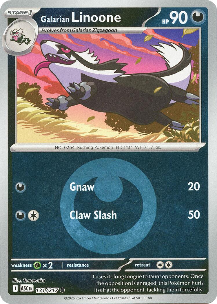 Galarian Linoone (131/217) (Energy Symbol Pattern) [Mega Evolution: Ascended Heroes] | Shuffle n Cut Hobbies & Games