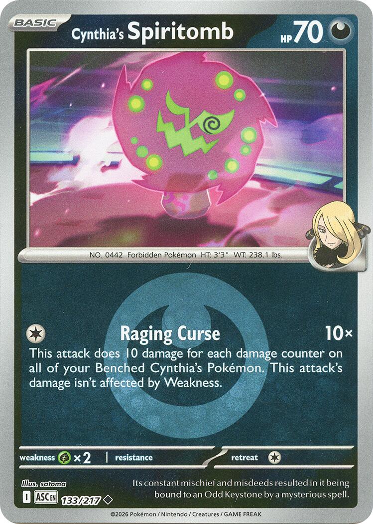 Cynthia's Spiritomb (133/217) (Energy Symbol Pattern) [Mega Evolution: Ascended Heroes] | Shuffle n Cut Hobbies & Games