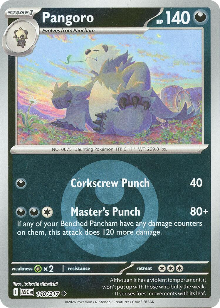 Pangoro (140/217) (Energy Symbol Pattern) [Mega Evolution: Ascended Heroes] | Shuffle n Cut Hobbies & Games
