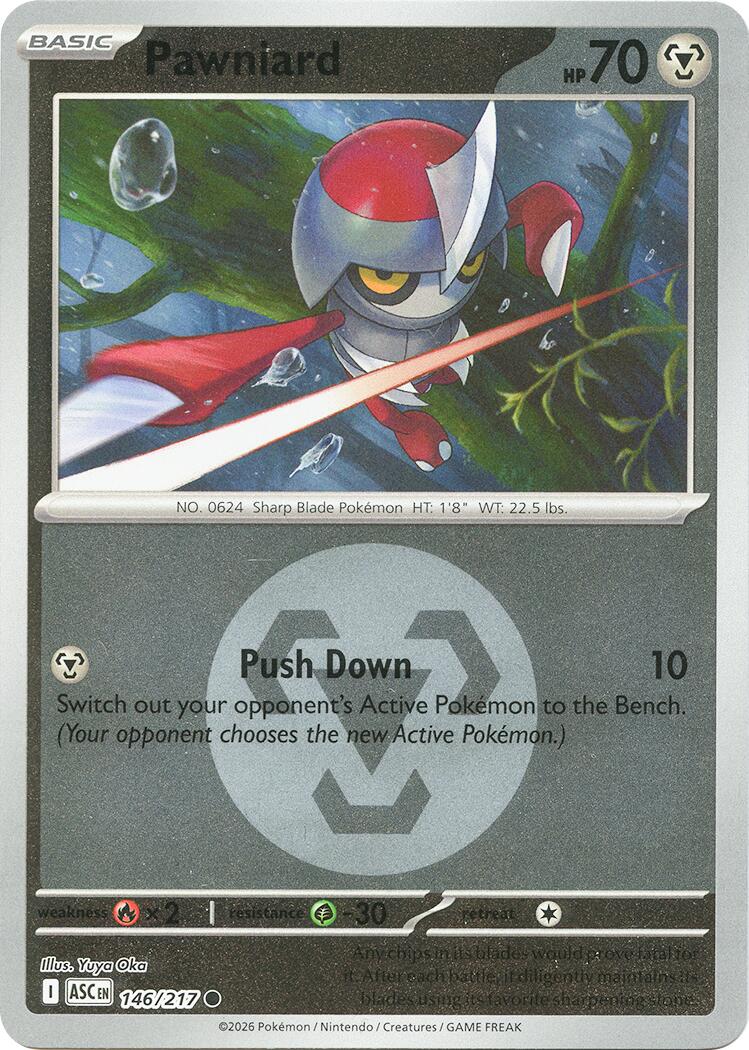 Pawniard (146/217) (Energy Symbol Pattern) [Mega Evolution: Ascended Heroes] | Shuffle n Cut Hobbies & Games