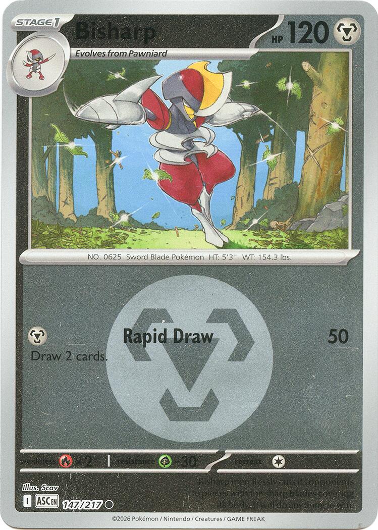 Bisharp (147/217) (Energy Symbol Pattern) [Mega Evolution: Ascended Heroes] | Shuffle n Cut Hobbies & Games