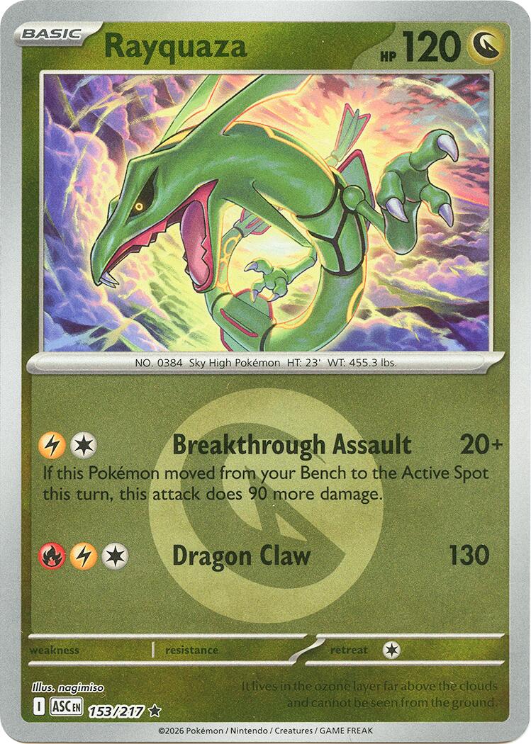 Rayquaza (153/217) (Energy Symbol Pattern) [Mega Evolution: Ascended Heroes] | Shuffle n Cut Hobbies & Games