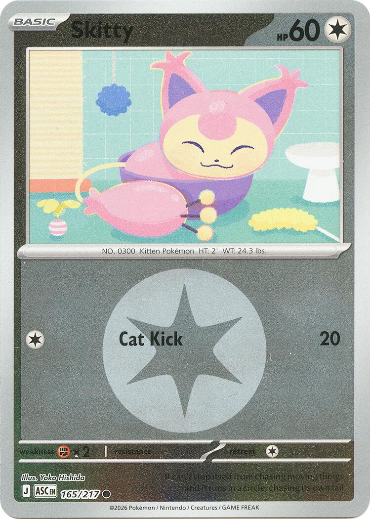 Skitty (165/217) (Energy Symbol Pattern) [Mega Evolution: Ascended Heroes] | Shuffle n Cut Hobbies & Games