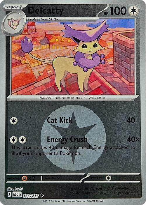 Delcatty (166/217) (Energy Symbol Pattern) [Mega Evolution: Ascended Heroes] | Shuffle n Cut Hobbies & Games