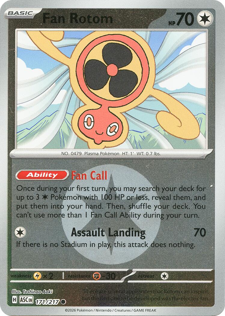 Fan Rotom (171/217) (Energy Symbol Pattern) [Mega Evolution: Ascended Heroes] | Shuffle n Cut Hobbies & Games
