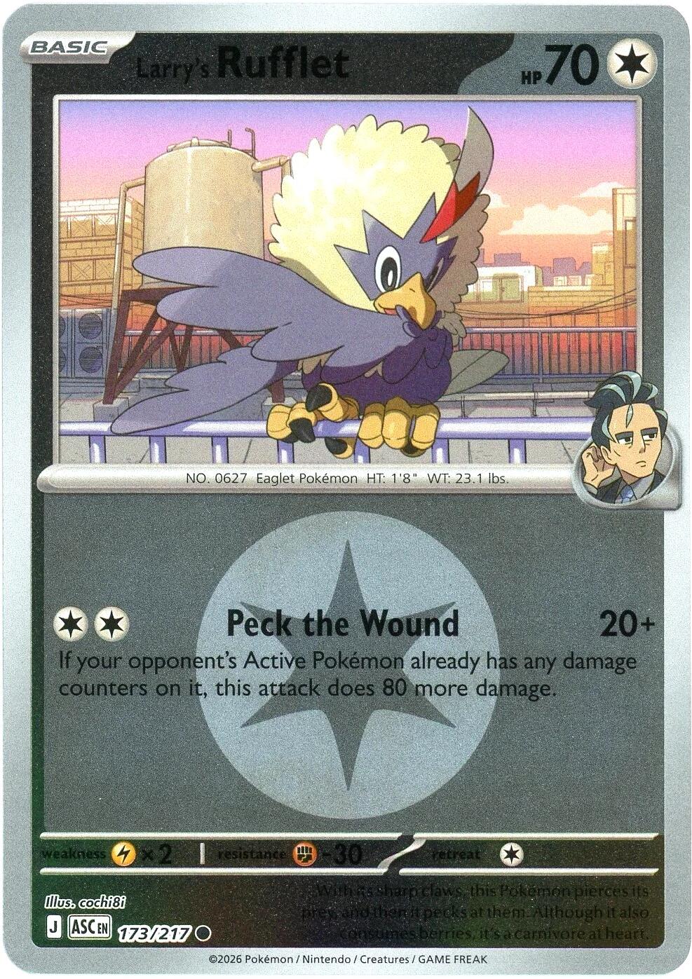 Larry's Rufflet (173/217) (Energy Symbol Pattern) [Mega Evolution: Ascended Heroes] | Shuffle n Cut Hobbies & Games