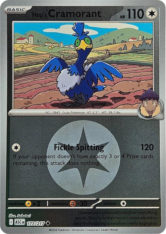 Hop's Cramorant (177/217) (Energy Symbol Pattern) [Mega Evolution: Ascended Heroes] | Shuffle n Cut Hobbies & Games