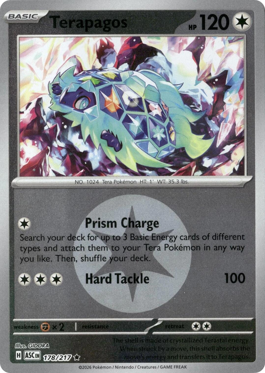 Terapagos (178/217) (Energy Symbol Pattern) [Mega Evolution: Ascended Heroes] | Shuffle n Cut Hobbies & Games