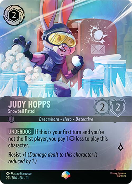 Judy Hopps - Snowball Patrol (Epic) (221/204) [Winterspell] | Shuffle n Cut Hobbies & Games