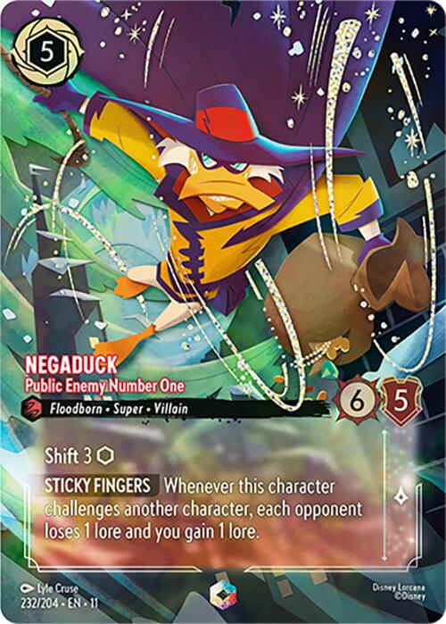Negaduck - Public Enemy Number One (Enchanted) (232/204) [Winterspell] | Shuffle n Cut Hobbies & Games