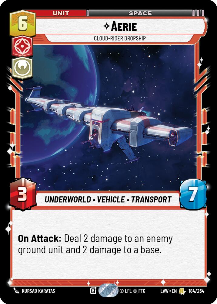 Aerie - Cloud-Rider Dropship (184/264) (184/264) [A Lawless Time] | Shuffle n Cut Hobbies & Games