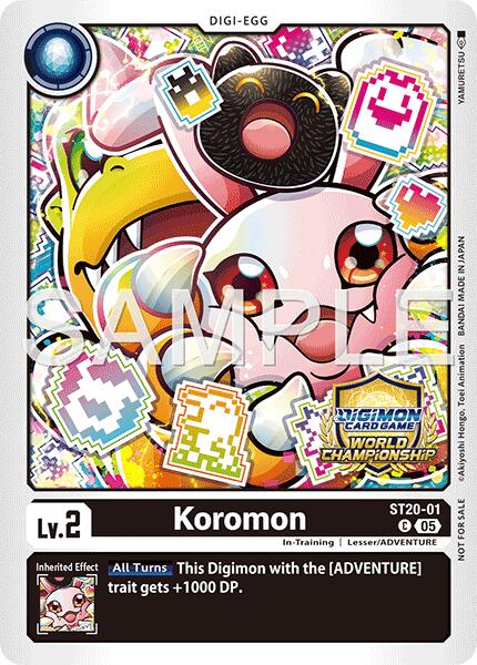 Koromon [ST20-01] (World Championship 26–27 Regionals Season 1) [Starter Deck: Protector of Light] | Shuffle n Cut Hobbies & Games