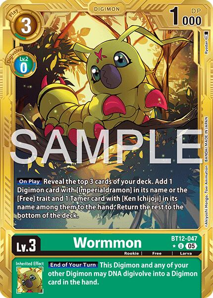 Wormmon [BT12-047] (Alternate Art) [Advanced Booster Digimon Generation] | Shuffle n Cut Hobbies & Games