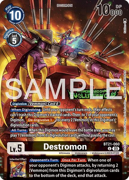 Destromon [BT21-060] (Evolution Cup 2026 Vol. 1 Participant) [World Convergence] | Shuffle n Cut Hobbies & Games