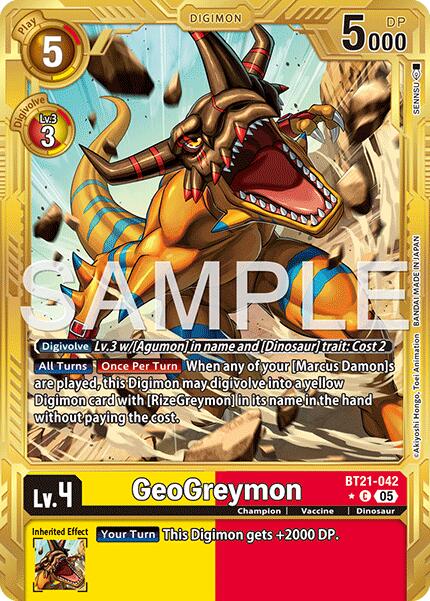 GeoGreymon [BT21-042] (Alternate Art) [Advanced Booster Digimon Generation] | Shuffle n Cut Hobbies & Games