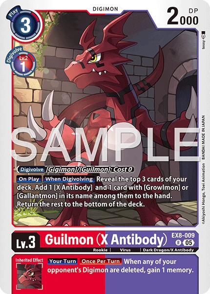 Guilmon [EX8-009] (X Antibody) [Advanced Booster Digimon Generation] | Shuffle n Cut Hobbies & Games