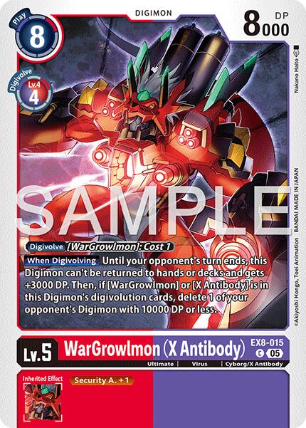 WarGrowlmon [EX8-015] (X Antibody) [Advanced Booster Digimon Generation] | Shuffle n Cut Hobbies & Games
