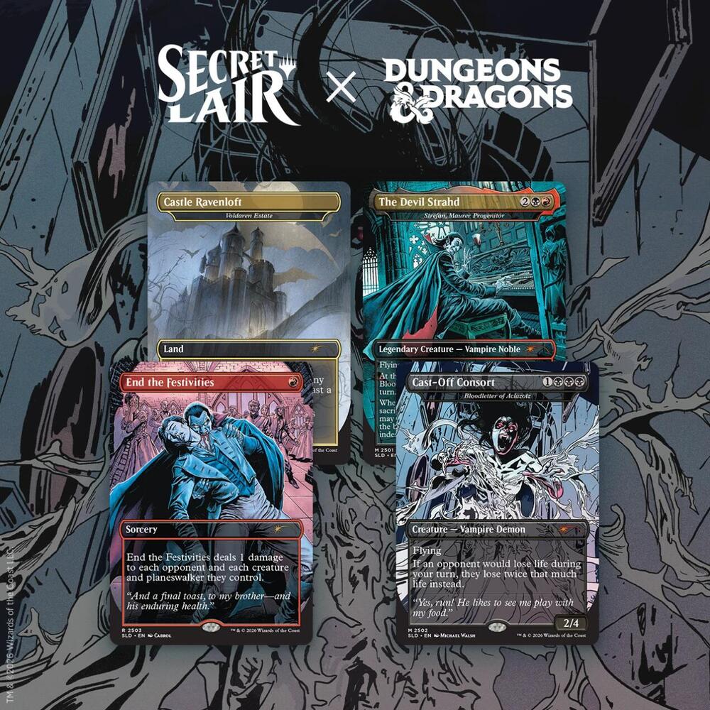 Secret Lair Drop: Secret Lair x Dungeons & Dragons: Strahd’s Descent - Non-Foil Edition - Secret Lair Drop Series (SLD) | Shuffle n Cut Hobbies & Games