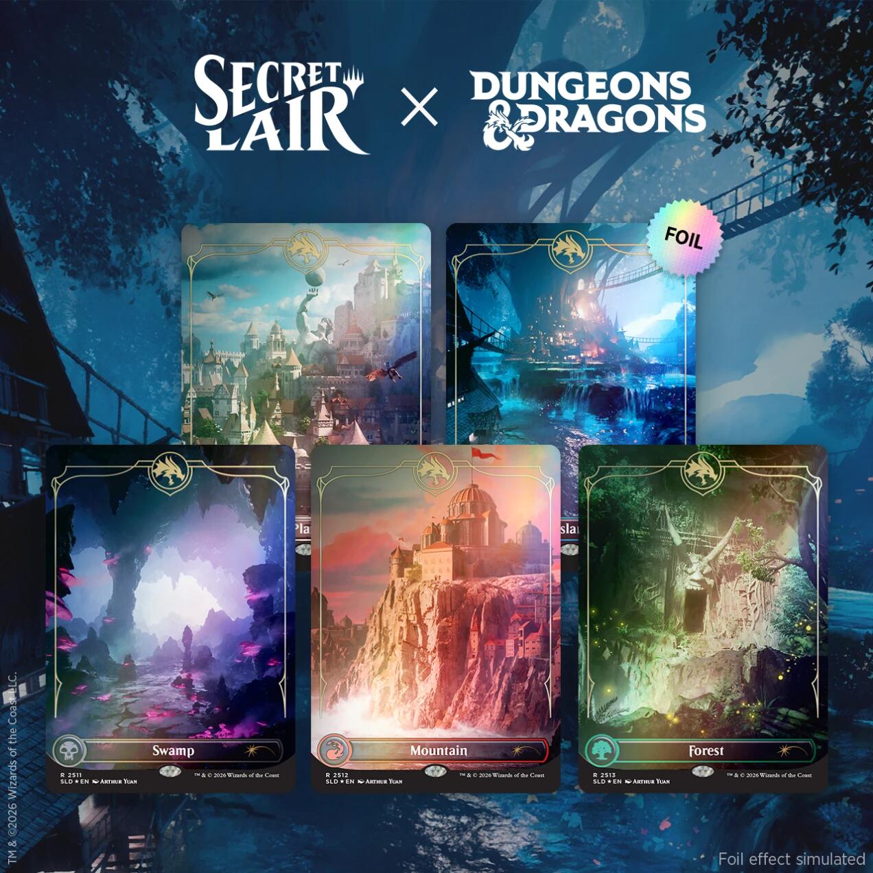 Secret Lair x Dungeons & Dragons: Lands of the Forgotten Realms (Foil Edition) | Shuffle n Cut Hobbies & Games