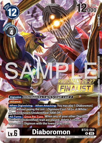 Diaboromon [BT22-064] (Regionals 26-27 Season 1 Finalist) [Cyber Eden] | Shuffle n Cut Hobbies & Games