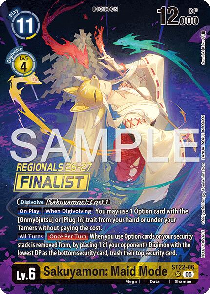 Sakuyamon: Maid Mode [ST22-06] (Regionals 26-27 Season 1 Finalist) [Starter Deck: Amethyst Mandala Advanced Deck Set] | Shuffle n Cut Hobbies & Games
