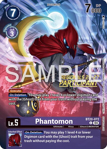 Phantomon [BT20-072] (Regionals 26-27 Season 1 Participant) [Release Special Booster Ver.2.5 Promos] | Shuffle n Cut Hobbies & Games