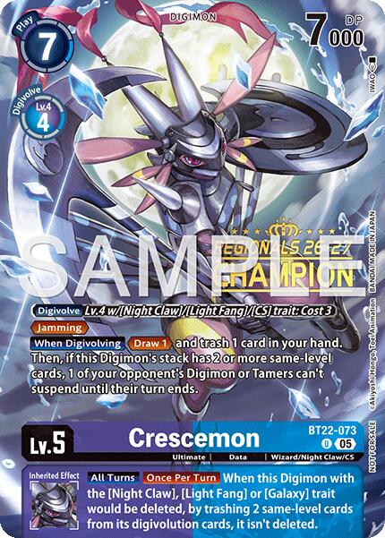 Crescemon [BT22-073] (Regionals 26-27 Season 1 Champion) [Cyber Eden] | Shuffle n Cut Hobbies & Games