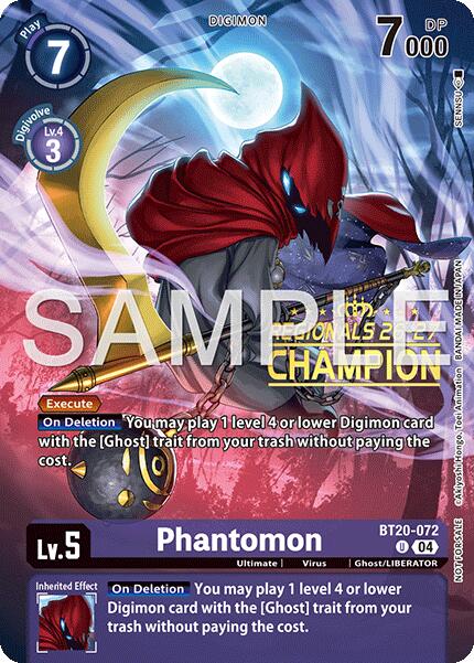 Phantomon [BT20-072] (Regionals 26-27 Season 1 Champion) [Release Special Booster Ver.2.5 Promos] | Shuffle n Cut Hobbies & Games