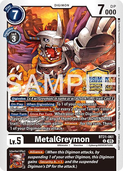 MetalGreymon [BT21-061] (World Championship 26–27 Regionals Season 1) [World Convergence] | Shuffle n Cut Hobbies & Games