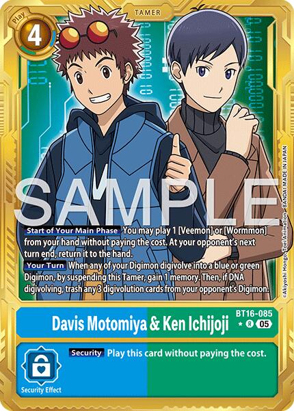 Davis Motomiya & Ken Ichijoji [BT16-085] (Alternate Art) [Advanced Booster Digimon Generation] | Shuffle n Cut Hobbies & Games