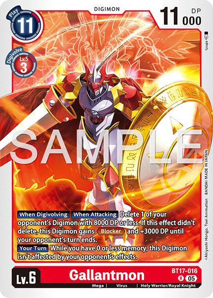 Gallantmon [BT17-016] [Advanced Booster Digimon Generation] | Shuffle n Cut Hobbies & Games