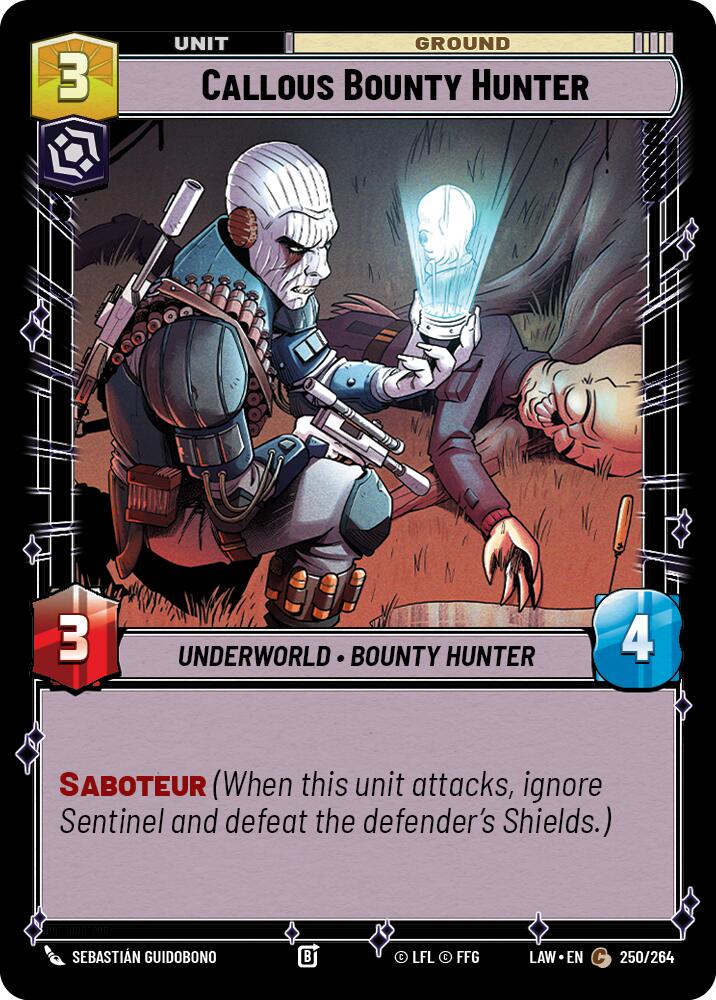 Callous Bounty Hunter (250/264) (250/264) [A Lawless Time] | Shuffle n Cut Hobbies & Games