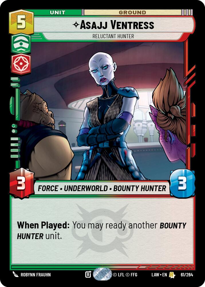 Asajj Ventress - Reluctant Hunter (61/264) (61/264) [A Lawless Time] | Shuffle n Cut Hobbies & Games