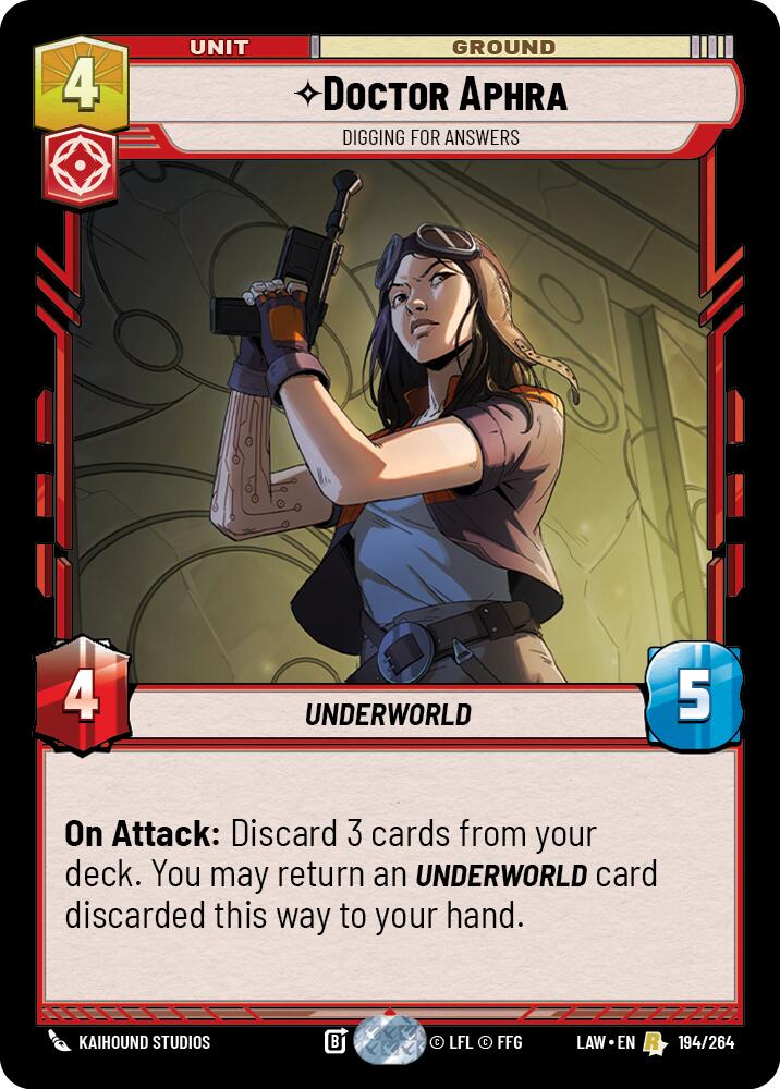 Doctor Aphra - Digging for Answers (194/264) (194/264) [A Lawless Time] | Shuffle n Cut Hobbies & Games