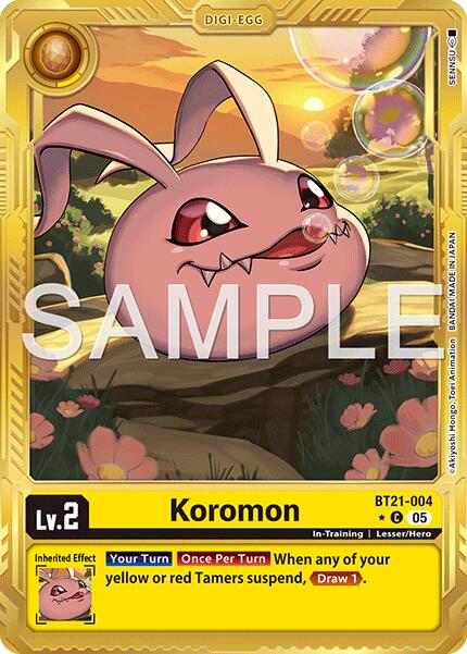 Koromon [BT21-004] (Alternate Art) [Advanced Booster Digimon Generation] | Shuffle n Cut Hobbies & Games
