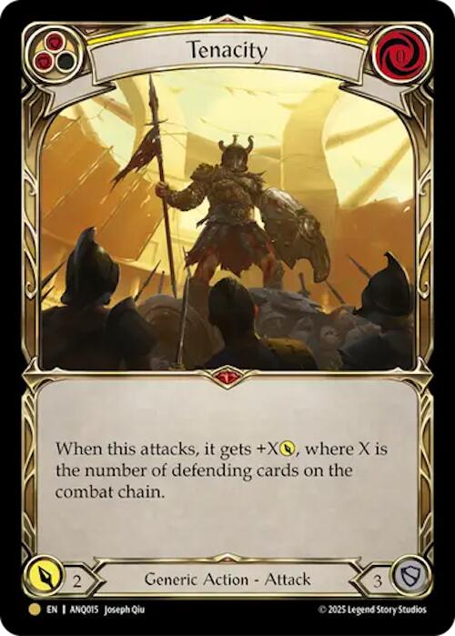 Tenacity (Yellow) (Gold) [ANQ015] (Compendium of Rathe - Antiquity Pack) | Shuffle n Cut Hobbies & Games