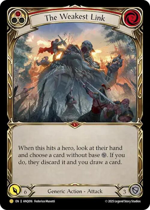 The Weakest Link (Red) (Gold) [ANQ016] (Compendium of Rathe - Antiquity Pack) | Shuffle n Cut Hobbies & Games