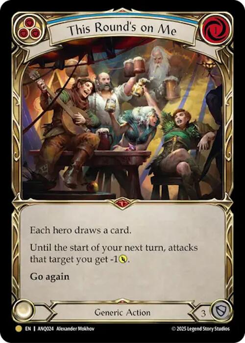 This Rounds On Me (Blue) (Gold) [ANQ024] (Compendium of Rathe - Antiquity Pack)  Rainbow Foil | Shuffle n Cut Hobbies & Games