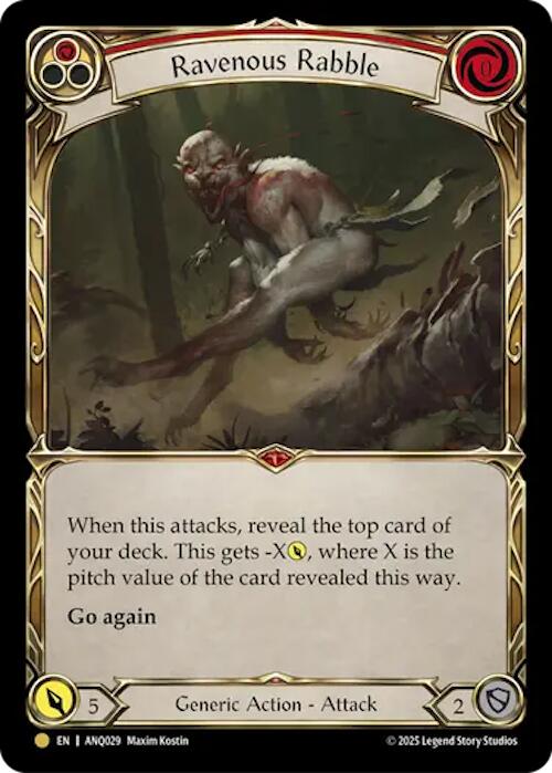 Ravenous Rabble (Red) (Gold) [ANQ029] (Compendium of Rathe - Antiquity Pack) | Shuffle n Cut Hobbies & Games