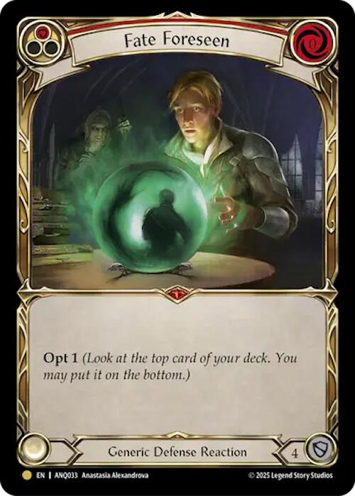 Fate Foreseen (Red) (Gold) [ANQ033] (Compendium of Rathe - Antiquity Pack) | Shuffle n Cut Hobbies & Games