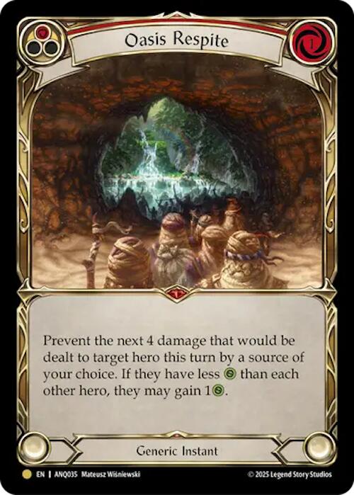 Oasis Respite (Red) (Gold) [ANQ035] (Compendium of Rathe - Antiquity Pack) | Shuffle n Cut Hobbies & Games