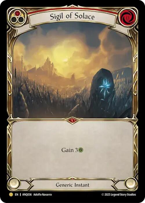 Sigil Of Solace (Red) (Gold) [ANQ036] (Compendium of Rathe - Antiquity Pack) | Shuffle n Cut Hobbies & Games