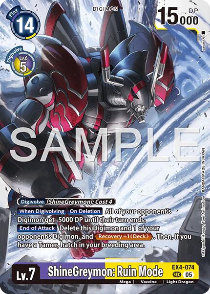 ShineGreymon: Ruin Mode [EX4-074] [Advanced Booster Digimon Generation] | Shuffle n Cut Hobbies & Games