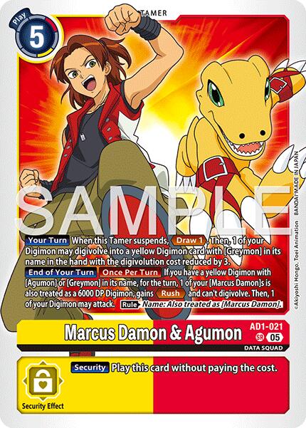 Marcus Damon & Agumon [AD1-021] [Advanced Booster Digimon Generation] | Shuffle n Cut Hobbies & Games