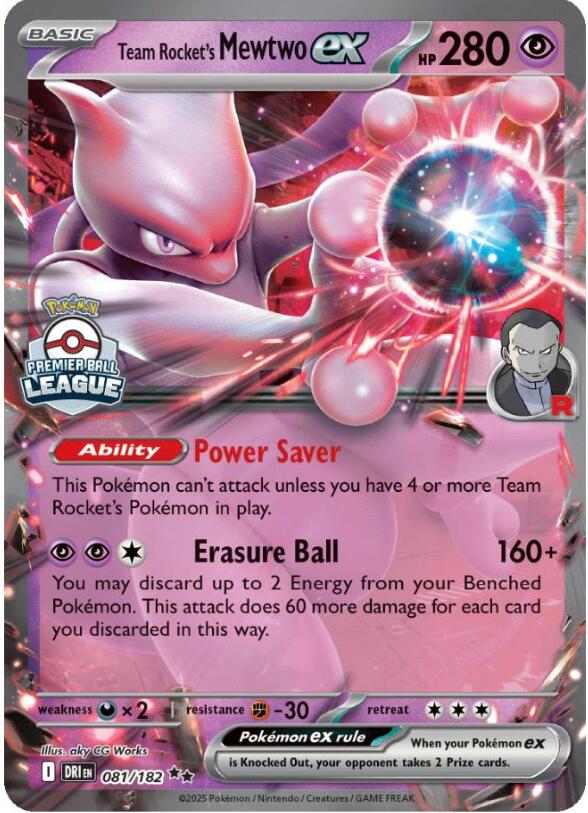 Team Rocket's Mewtwo ex (081/182) [League & Championship Cards] | Shuffle n Cut Hobbies & Games