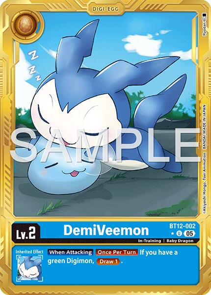 DemiVeemon [BT12-002] (Gold Border) [Advanced Booster Digimon Generation] | Shuffle n Cut Hobbies & Games