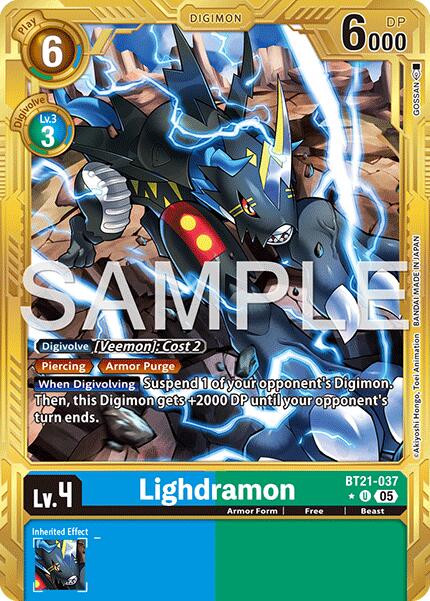 Lighdramon [BT21-037] (Gold Border) [Advanced Booster Digimon Generation] | Shuffle n Cut Hobbies & Games